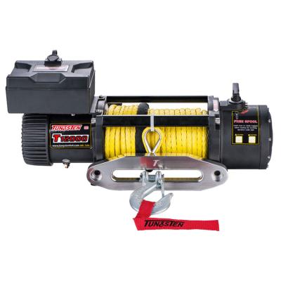 China AUTOMATIC Pull 12000lb Performance 4x4 Super Anchor 12v Electric Offroad Trailer Winch With Synthetic Rope for sale