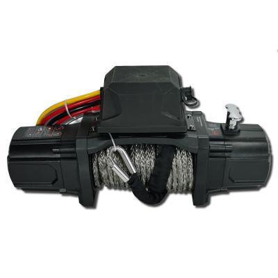 China Power 12500lbs AUTO Pulling 4wd Trailer 4wd Anchor 12v Offroad Electric Tractor Winch With Synthetic Rope for sale