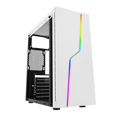 China With Fan Fashion Styling High Quality Gaming Computer Case With RGB Fans&Tempered PC Glass Case for sale