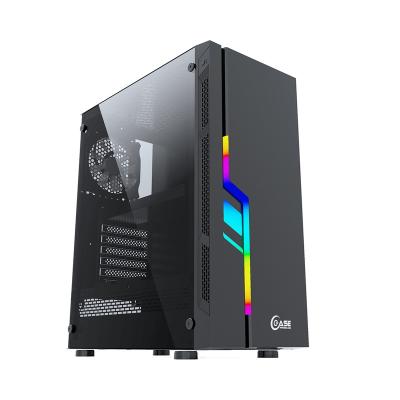 China With Side Panel Window Gaming Computer Case LED Lighting ATX Mid Tower PC Case Gaming RGB for sale