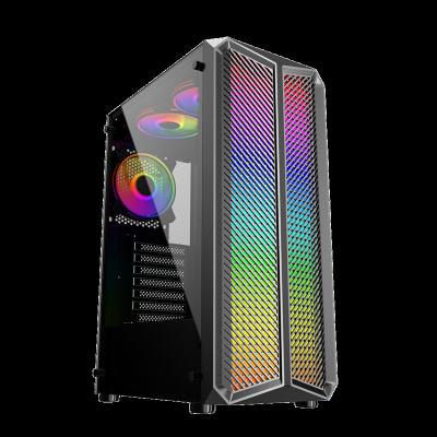 China With Fan Y2021Newest Mid Tower Atx Computer Case Steel Gaming Case Computer Case for sale