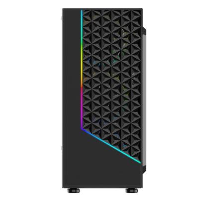 China With Fan Custom Tower Computer Cases Atx Full In Tempered Glass Aluminum Alloy Gaming Computer PC Stock Case for sale