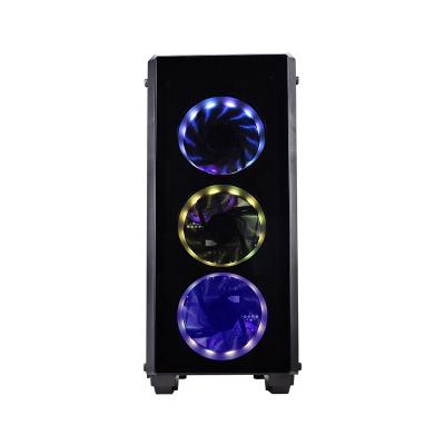 China With Latest New 2021 Custom Fan Tower Chassis Desktop Computer Case PC Gaming Case for sale