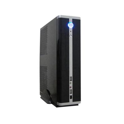 China With Cheap Mini PC Fan Case /slim itx Computer Cases Manufacturer Black Desktop Slim Tower Mini Case And COM 6 Interface For Desktop for sale