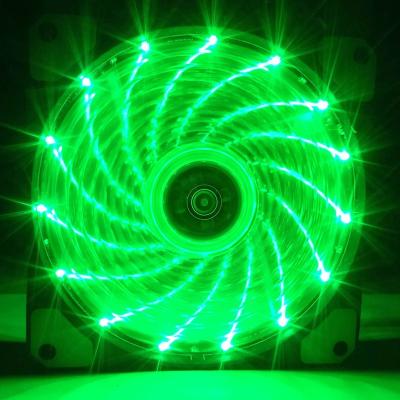 China Original 15 LED Lights DC 12V 4P 3P 120*120*25mm Smart Electronics PC Computer Case Computer Chassis Cooler Quiet Fan Fan for sale