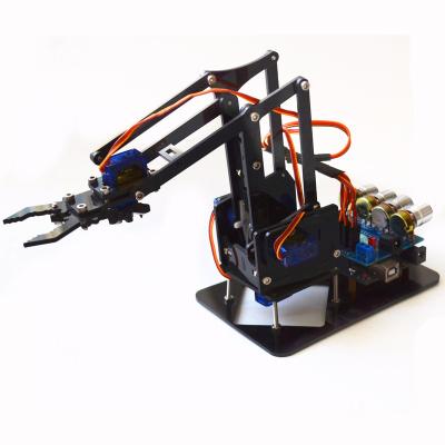 China Metal Factory Price Mechanical Manipulator Robot Arm Robot Claw SG90 Kit Economic Edition Raspberry pi for sale