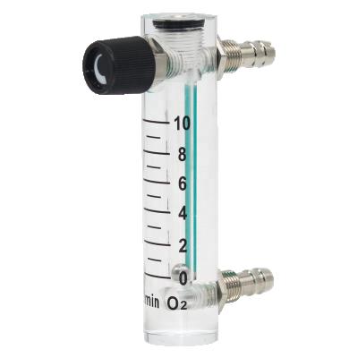 China Low Cost Medical Short Acrylic Air Flow Meter Rotameter Adjustable Gas Flow Meter for sale