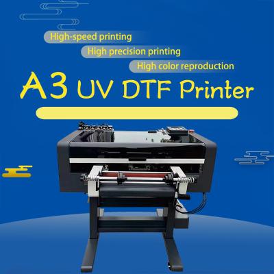 China UV Roll Direct To Film Digital Inkjet Flatbed Uv DTF Printer With A/B Film for sale