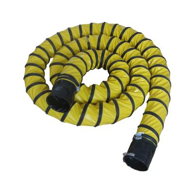 China PVC coated fire resistant combined fabric and air heater mobile fireproof flexible duct with natural fabric for sale