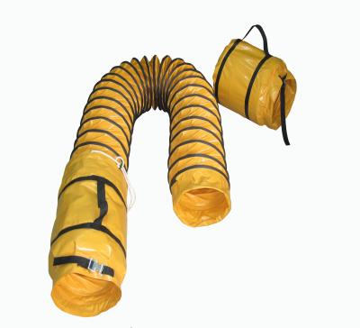 China Heavy Duty PVC Coated Ventilation Column Spiral Flexible Air Duct Hose With Carry Bag For High Speed ​​Axial Blower Fan for sale