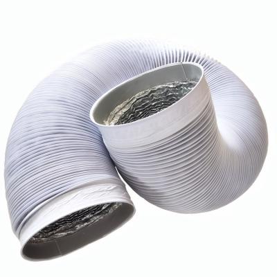 China Flat 8 Inch Reinforced Aluminum Flexible Combi PVC Air Duct Pipe Duct For Air Condition for sale