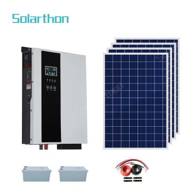 China Portable Home Solarthon 500 Lightening 30kw 12kw 5kw Hoop Off Power 100 Kw Energy On Grid Ground Mount Solar Inverter System for sale