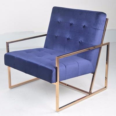 China Other New Design High Quality Lounge Lounge Chair With Metal Legs Velvet Armchair for sale