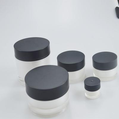 China Unique Design Eco-friendly Garden 50g 120GLuxury Cosmetic Packaging Set Creamjar Black UV Skin Care for sale