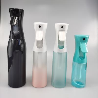 China 200ml 300ml 500ml Salon Accessories Cosmetic Empty Barber Shop Continuous Fine Mist Spray Custom Bottle Logo Plastic Trigger Hair Beauty for sale