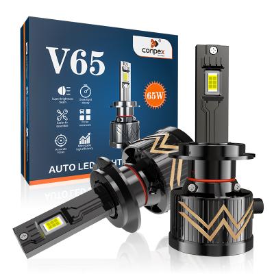 China Auto lighting system 12000LM V65 Plug and Play 9007 H13 H16 H4 led headlights canbus led car light for sale