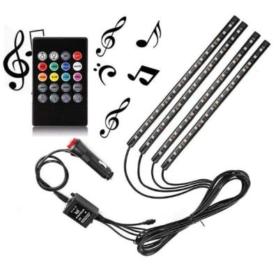 China RGB Remote Interior 4014 Decorative car led strips Atmosphere Car Lights Led for car for sale