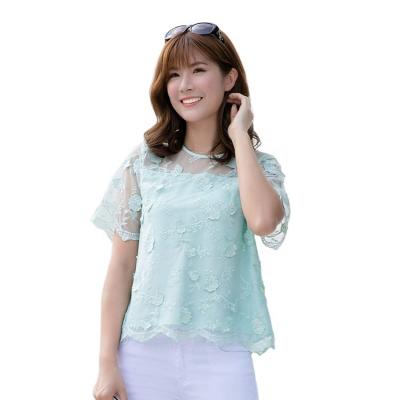 China Comfortable to wear designer blouse lace cheap wholesale blouses elegant women floral tops for sale