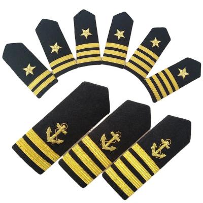 China Eco - Friendly Military Uniforms Rank Epaulettes Royal Navy Captain Officer Epaulettes Sale Merchant Epaulettes for sale