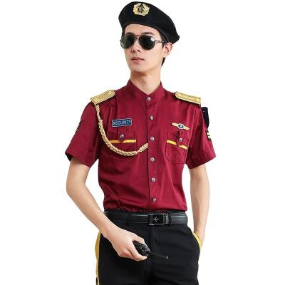 China Security Guard Work Shirt Security Guard Uniform Stand Collar Shirt for sale