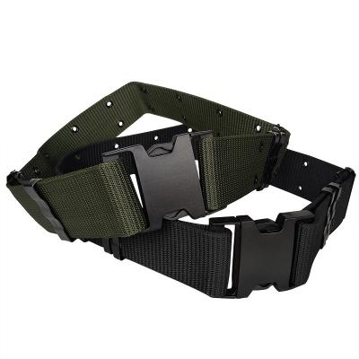 China Professional Design Plastic Safety Guard Buckle Security Black Military Belt For Army for sale