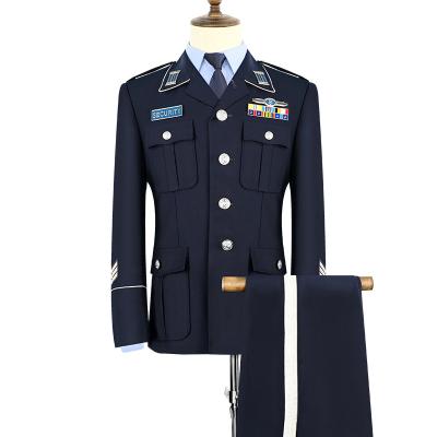 China Security Guard Winter Uniform Jacket Anti-Static Military Coat For Man for sale