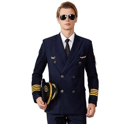 China Wholesale Factory Price Airport Pilot Uniforms For Flight Attendant Uniforms Pilot For Sale Airline Uniforms for sale