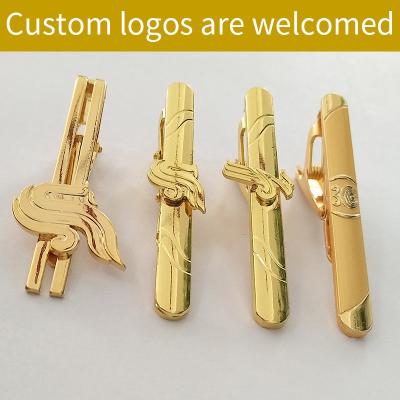 China Airline Uniform Accessories Wholesales Pilot Uniform Accessories Men Custom Tie Pin With Custom Logo Metal Tie Clip for sale