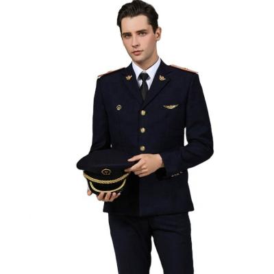 China Train Conductor Uniform Latest Design Security Guard Uniforms Railway Train Driver Uniform for sale