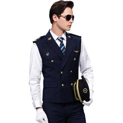 China New Design Anti-Shrink Office Men Uniform Vest For Latest Railway Men Men Invest for sale