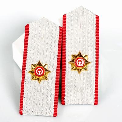 China Custom made uniform shoulder military uniform epaulettes nickel free for sale the railroad uniform accessories for sale