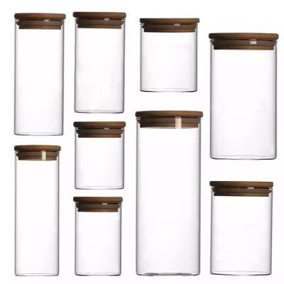 China Sustainable Multiple Shapes And Sizes High Borosilicate Transparent Glass Container With Cover for sale