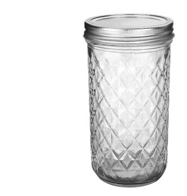 China 22OZ Glass Mason Jars Freshness Retention Wide Mouth for Jam and Honey for sale