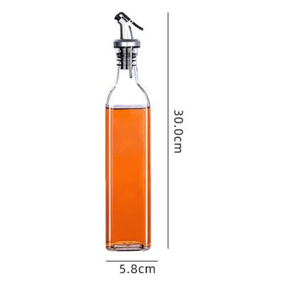 China High Quality Glass Freshness Preservation 500ml Salad Dressing Dispenser With Plastic Lid for sale