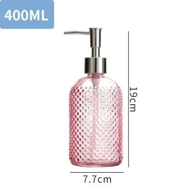 China Sustainable Foam Soap Pump Glass Dispenser 400ml With Color Spray For Bathroom for sale