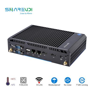 China OEM ODM industrial box computer mini pc thin small size WIFI HD fanless with VESA bracket for sale