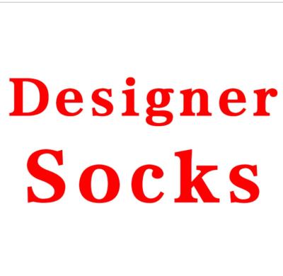 China Factory direct sales high fashion brand name antibacterial double cotton long socks women designer luxury socks for sale