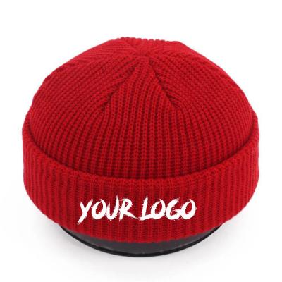 China COMMON Hats Wholesale Custom Knitted Knitted Logo Warm Beanie Men's Winter Fashion Hat for sale