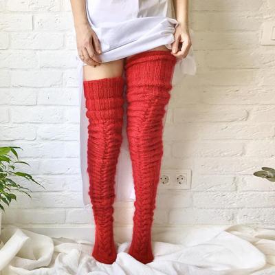 China Breathable Plus Size Thigh High Socks Women's Thigh High Socks For Sale Winter Socks for sale