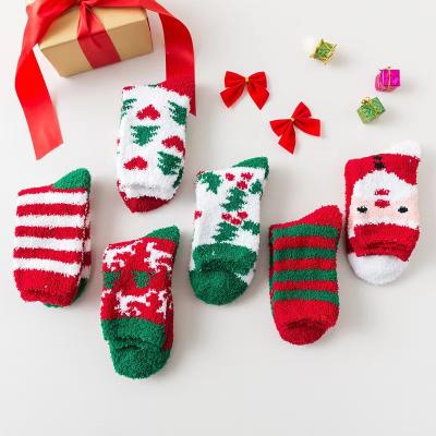 China Breathable Custom Packing Wholesale Mens Womens Winter Santa Merry Christmas Socks for sale