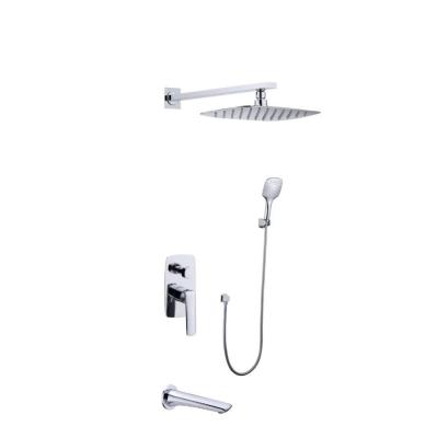 China With Sliding Bar Nanan Guanshu Sanitary Ware Low Price New Design Bathroom Shower Set Brass Shower Column for sale