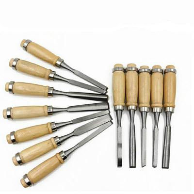 China High Quality Perforated Wood Work 10Pcs Wood Lathe Carving Chisel Set // for sale