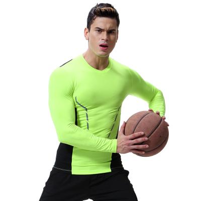 China 2022 Wholesale High Quality Men's Breathable Polyester Quick Dry Factory Fitness Bodybuilding Sports Long Sleeve for sale