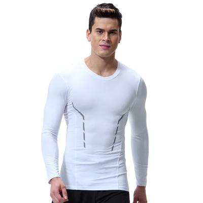 China High Quality Polyester Sports Plain Quick Dry Men's Breathable Gym Bodybuilding Jogging Long Sleeve for sale