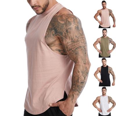 China Wholesale Fashion Breathable High Quality Quick Dry New Factory Hot Sale Men Gym Sports Vest Solid Color Invest for sale