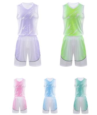 China Antibacterial the latest design for 2021 is a majestic custom sublimated basketball sleeveless uniform tank top basketball net wear for sale