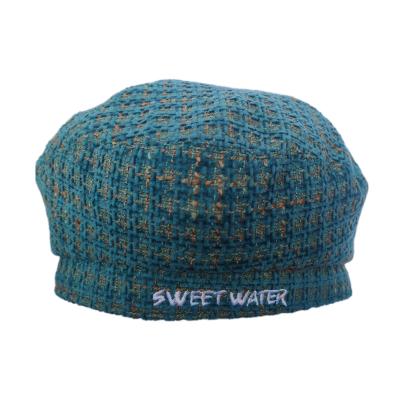 China Retro Wholesale Casual High Quality Green Letters Beret Hat For Women for sale