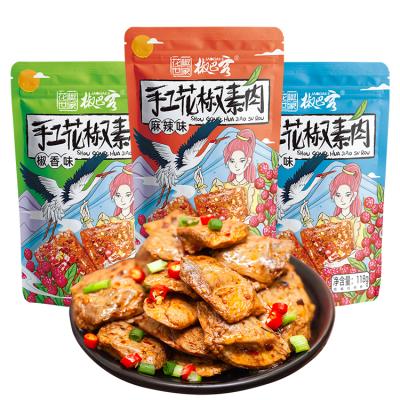 China Low Fat Asian Hand Made Vegan Spicy Meat Fries Peppercorn Snacks Bean Food Flavors with 118g huajiaoshijia SuRou. konjac fries for sale