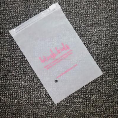 China High Quality Recyclable Zipper Bag Custom Logo Support Clothing Packing Bag Frosted Zipper Bag for sale