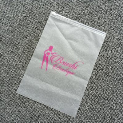 China Matte Clear Transparent BIODEGRADABLE Plastic Zipper Bag For Lingeries for sale